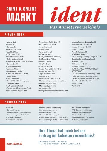 Ihre Firma hat noch keinen Eintrag im Anbieterverzeichnis?