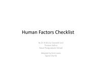 Human Factors Checklist - signalcharlie