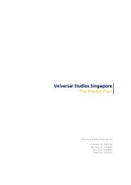 Universal Studios Singapore The Media Plan - Strongerhead