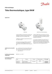 Tête thermostatique, type RAW - Danfoss Chauffage