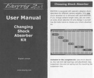 Changing shock absorber - Easyrig