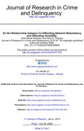 and Delinquency Journal of Research in Crime - Criminology and ...