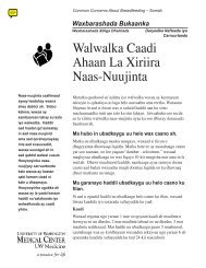 Walwalka Caadi Ahaan La Xiriira Naas-Nuujinta - UWMC Health On ...