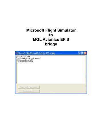 Microsoft Flight Simulator to MGL Avionics EFIS bridge