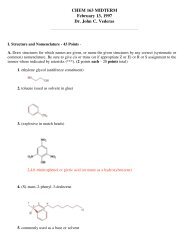 CHEM 163 MIDTERM February 13, 1997 Dr. John C. Vederas