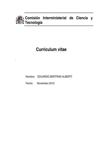 Comisión Interministerial de Ciencia y Tecnología ... - Aneca