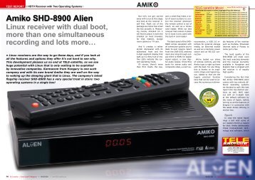 Amiko SHD-8900 Alien - TELE-satellite International Magazine