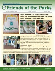 Friends of the Parks - Summer Newsletter - Monmouth County