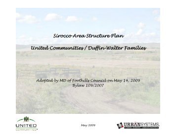 Sirocco Area Structure Plan United Communities / Duffin-Walter ...
