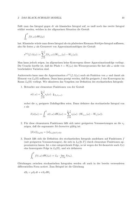 Partielle Differentialgleichungen in der Finanzmathematik Vorlesung ...