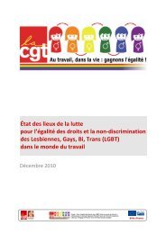 Ãtat des lieux de la lutte pour l'Ã©galitÃ© des droits et la non ... - La cgt