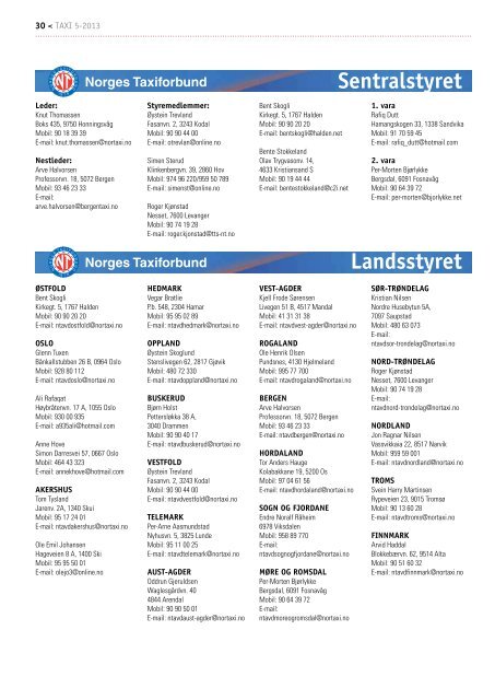 TAXI nr. 5/13 - Norges Taxiforbund