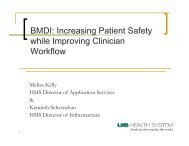 BMDI: Increasing Patient Safety while Improving ... - Digital Concourse