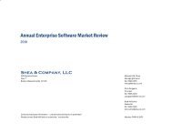 Shea & Company Annual Software Market Review 2010