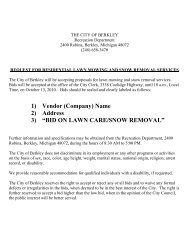 residential snow removal - City of Berkley