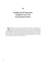 15 Reading and Writing about Designed Events: The Experimental ...