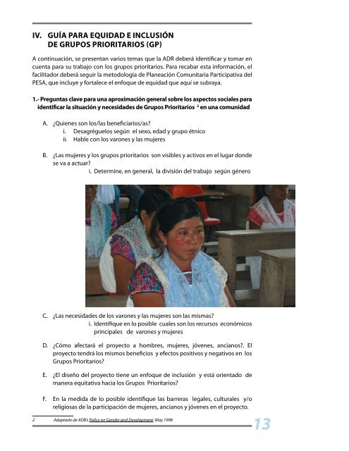 MetodologÃ­a para Fortalecer la Equidad y la ... - Cubaenergia