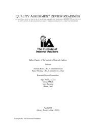 Quality Assessment Review Readiness - Global Institute of Internal ...