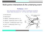 Multi-parton interactions & the underlying event - Zeus - Desy