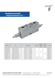 Senkbremsventil - Hydrobar Hydraulik & Pneumatik GmbH