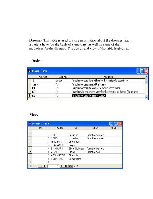 Project-Disease Diagnosis System