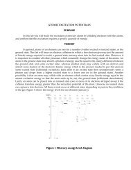 ATOMIC EXCITATION POTENTIALS