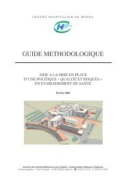 GUIDE METHODOLOGIQUE - Centre Hospitalier - Rodez