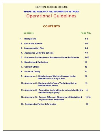 Operational Guidelines - Agmarknet