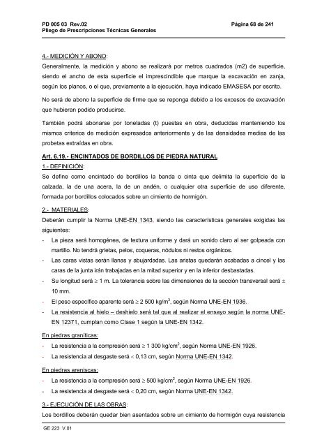 Pliego de Prescripciones Técnicas Generales (PDF) - Emasesa