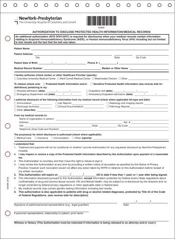 medical records authorization