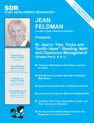 jean feldman - Staff Development Resources