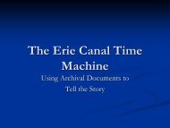 The Erie Canal Time Machine - Canal Society of New York State
