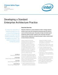 Developing a Standard Enterprise Architecture Practice White ... - Intel