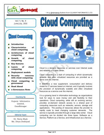 Cloud Computing - Gujarat Informatics Limited