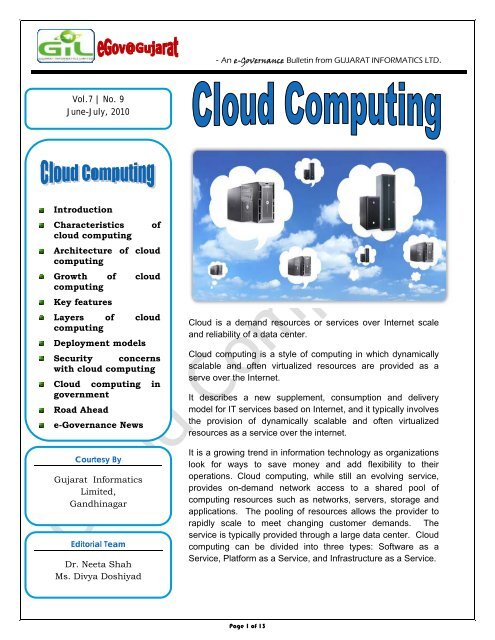 Cloud Computing - Gujarat Informatics Limited