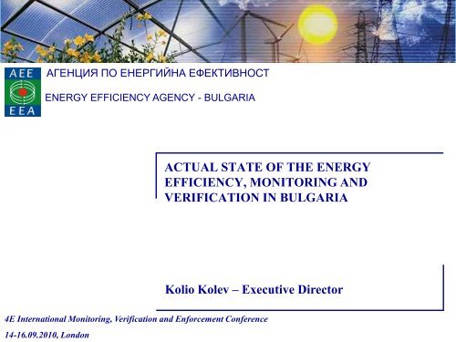 Kolio Kolev - 4E - Efficient Electrical End-Use Equipment