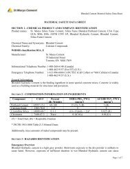 MATERIAL SAFETY DATA SHEET SECTION 1 ... - St Marys Cement