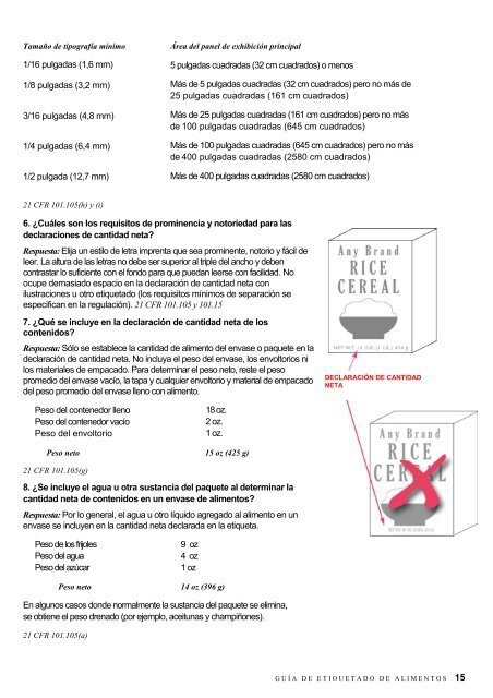 Guía de etiquetado de alimentos - Cámara de Comercio de Lima