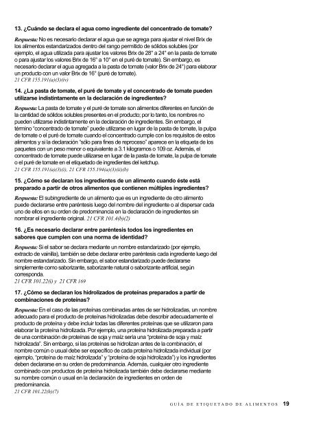 Guía de etiquetado de alimentos - Cámara de Comercio de Lima