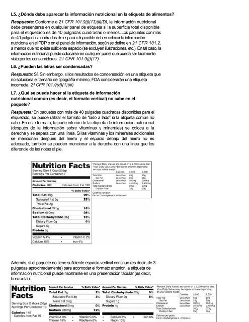 Guía de etiquetado de alimentos - Cámara de Comercio de Lima