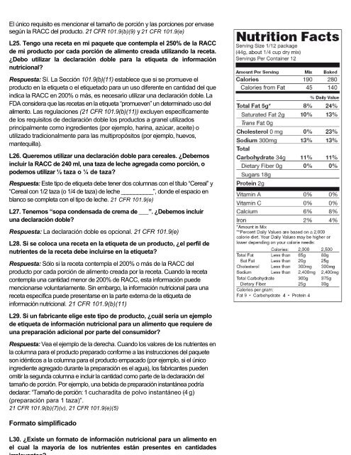 Guía de etiquetado de alimentos - Cámara de Comercio de Lima