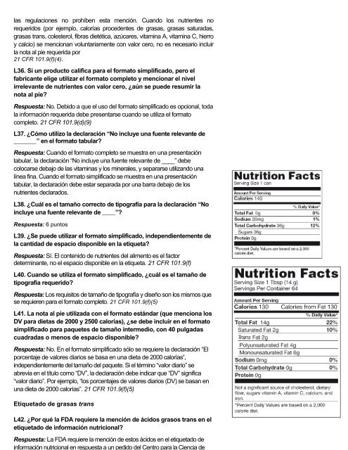 Guía de etiquetado de alimentos - Cámara de Comercio de Lima