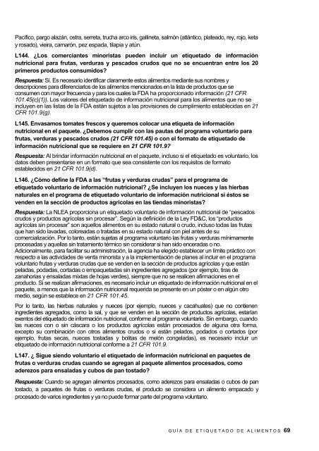 Guía de etiquetado de alimentos - Cámara de Comercio de Lima