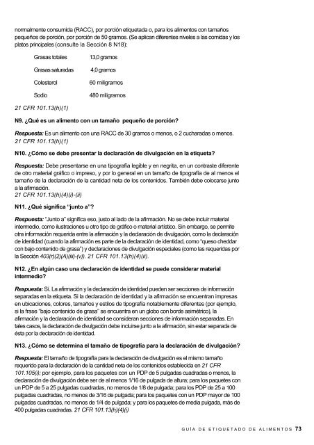 Guía de etiquetado de alimentos - Cámara de Comercio de Lima