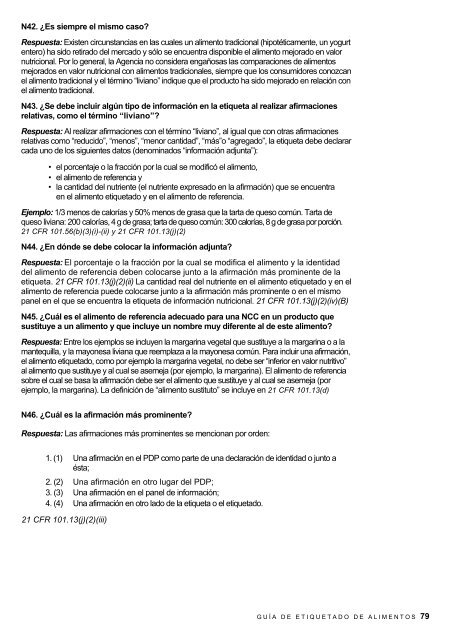 Guía de etiquetado de alimentos - Cámara de Comercio de Lima