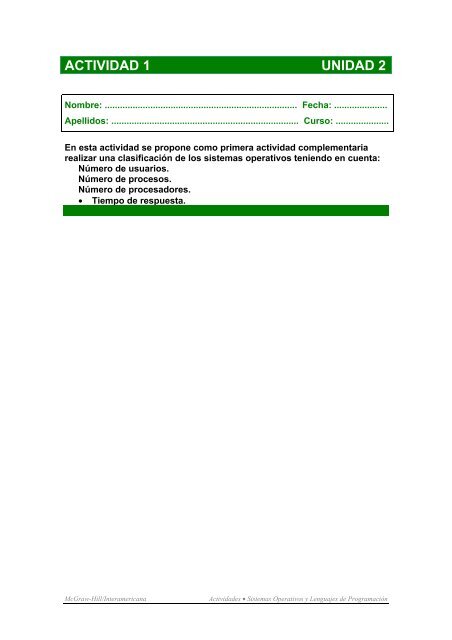 ACTIVIDAD 1 UNIDAD 2 - McGraw-Hill Interamericana de EspaÃ±a SL.