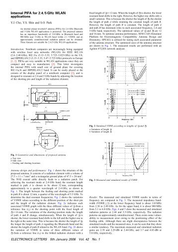 Internal PIFA for 2.4/5 GHz WLAN applications - Microwave and ...