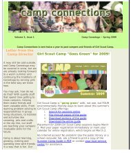 Letter from the Camp Director Girl Scout Camp ... - Girl Scouts Today