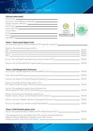 NCAS Application Form - Level 1 - MyFootballClub