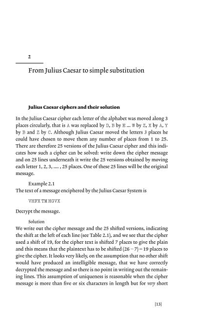 Code and ciphers: Julius Caesar, the Enigma and the internet